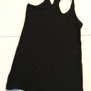 Racerback top. Black. XS. Pink